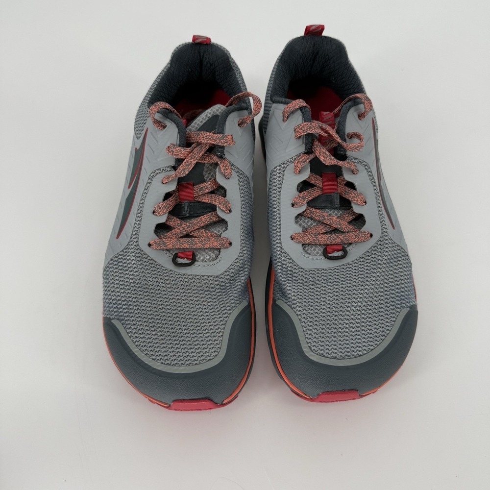 Altra Timp 3 Trail Running Shoes Women's US 8 Zero Drop Gray Red Lace Up - Picture 6 of 9